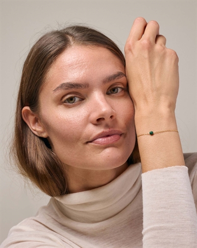 Enamel Copenhagen - Balloon Armbånd - Petrol Green/Guldfarvet